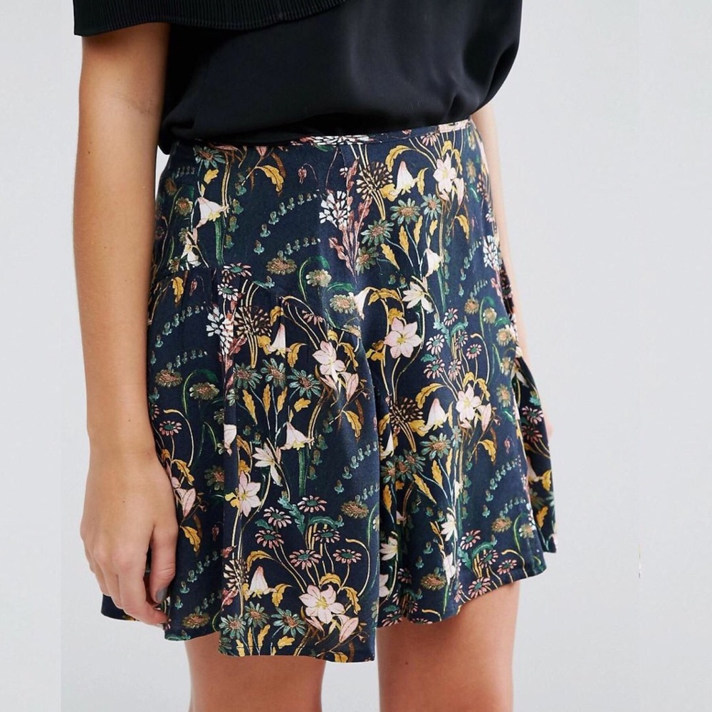 GREYLIN Breann Floral Skirt Black NWT